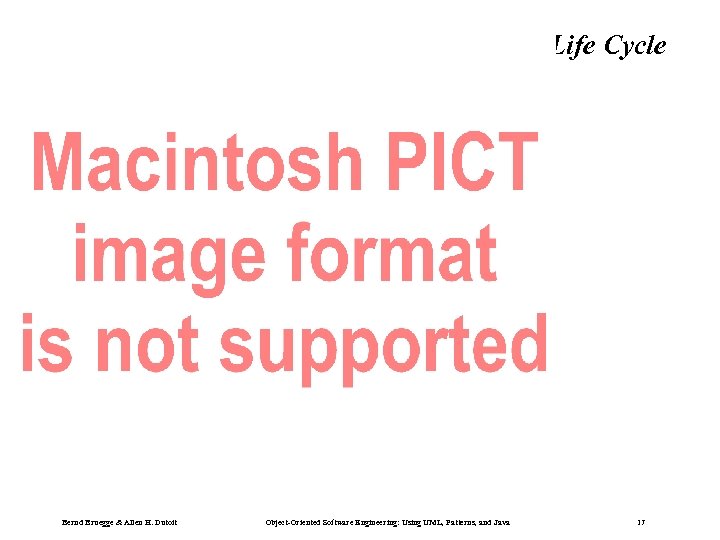 Object Model of the Software Life Cycle Bernd Bruegge & Allen H. Dutoit Object-Oriented