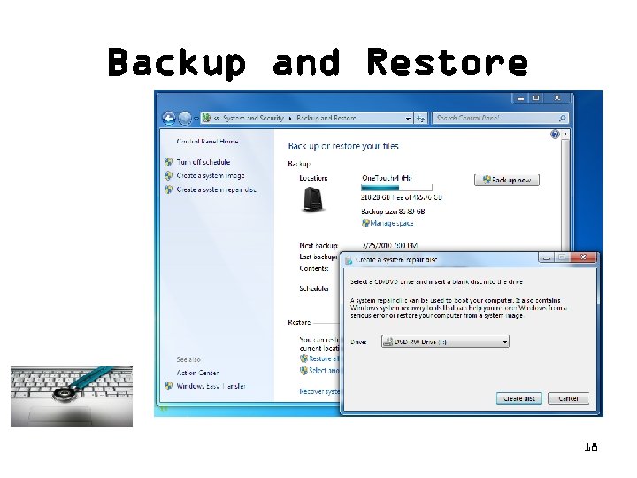 Backup and Restore 18 