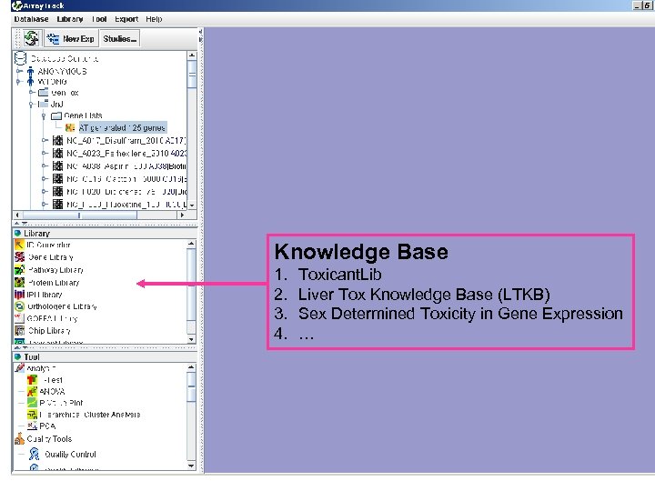 Knowledge Base 1. 2. 3. 4. Toxicant. Lib Liver Tox Knowledge Base (LTKB) Sex