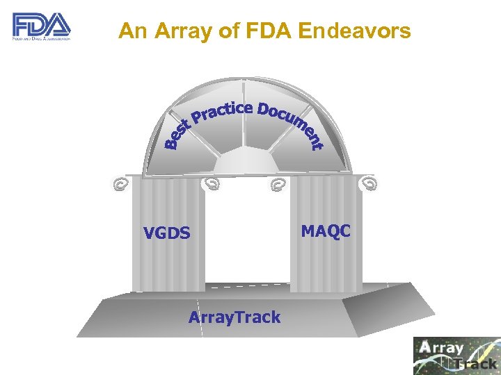 An Array of FDA Endeavors VGDS Array. Track MAQC 