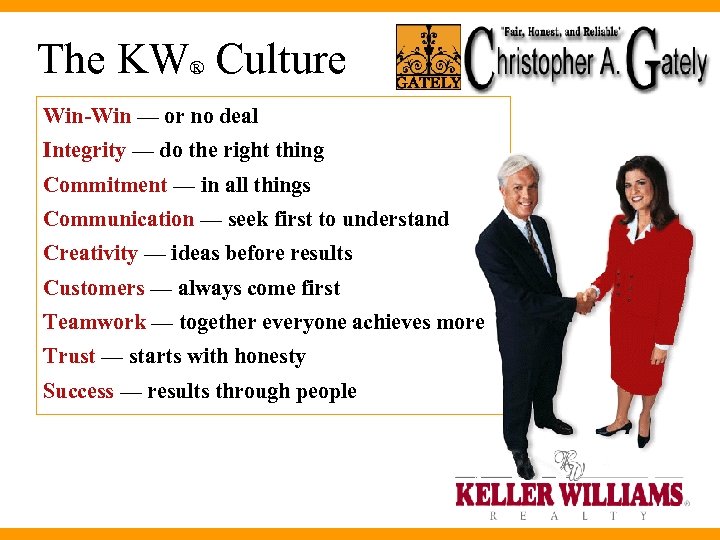 The KW® Culture Win-Win — or no deal Integrity — do the right thing