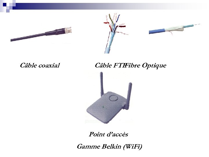 Câble coaxial Câble FTP Fibre Optique Point d’accès Gamme Belkin (Wi. Fi) 