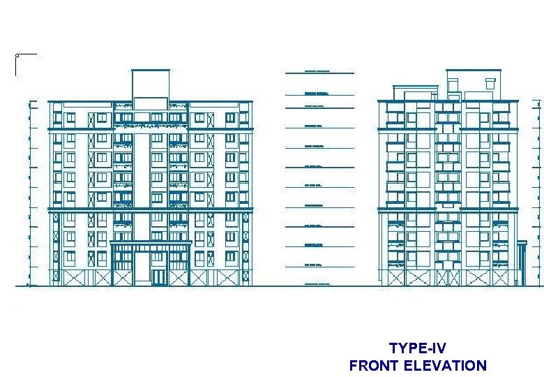 TYPE-IV FRONT ELEVATION 