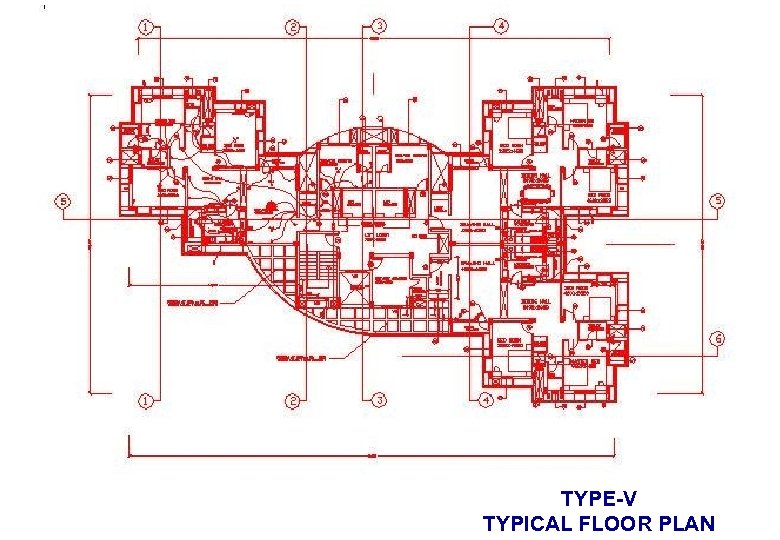 TYPE-V TYPICAL FLOOR PLAN 