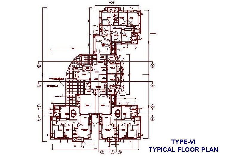 TYPE-VI TYPICAL FLOOR PLAN 