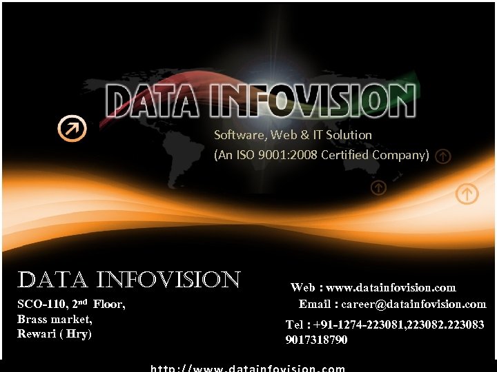 Software, Web & IT Solution (An ISO 9001: 2008 Certified Company) data infovision SCO-110,
