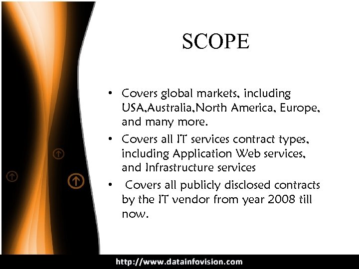 SCOPE • Covers global markets, including USA, Australia, North America, Europe, and many more.