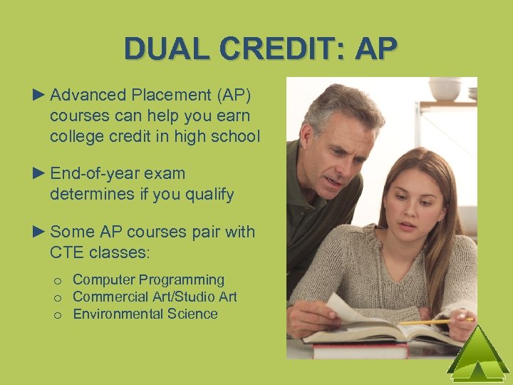 DUAL CREDIT: AP ► Advanced Placement (AP) courses can help you earn college credit