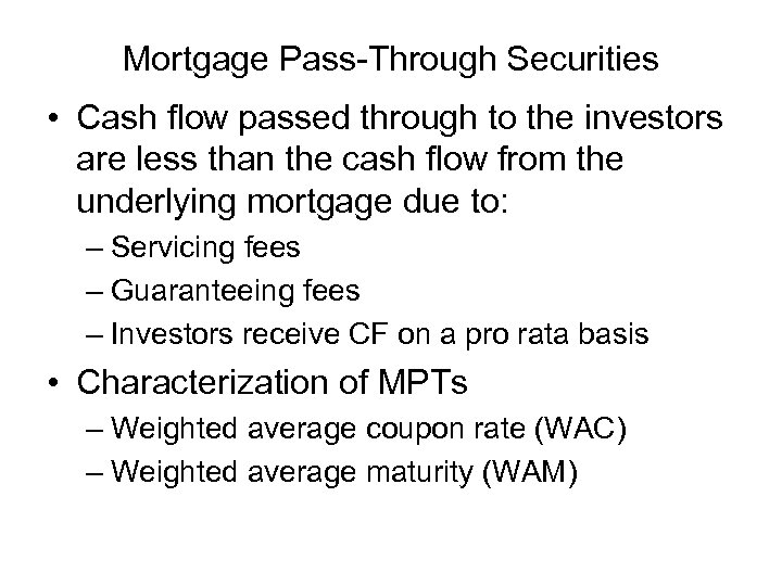 Introduction To Mortgage Backed Securities Key Players