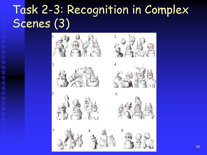 Task 2 -3: Recognition in Complex Scenes (3) 38 