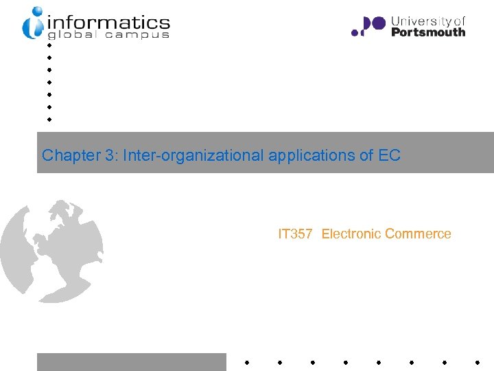 Chapter 3: Inter-organizational applications of EC IT 357 Electronic Commerce 1 