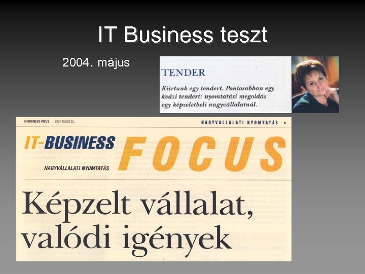 IT Business teszt 2004. május 