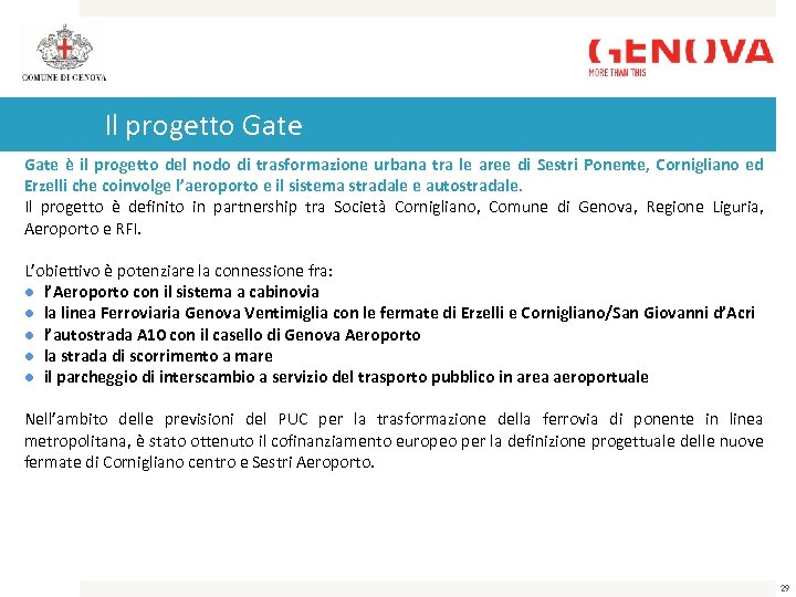 Il progetto Gate è il progetto del nodo di trasformazione urbana tra le aree