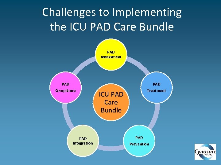 Challenges to Implementing the ICU PAD Care Bundle PAD Assessment PAD Compliance PAD Integration