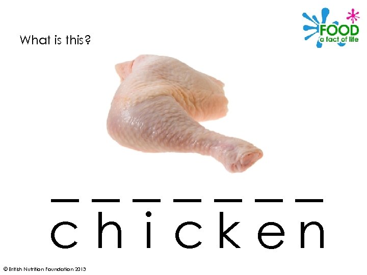 What is this? _______ c h i ck en © British Nutrition Foundation 2013