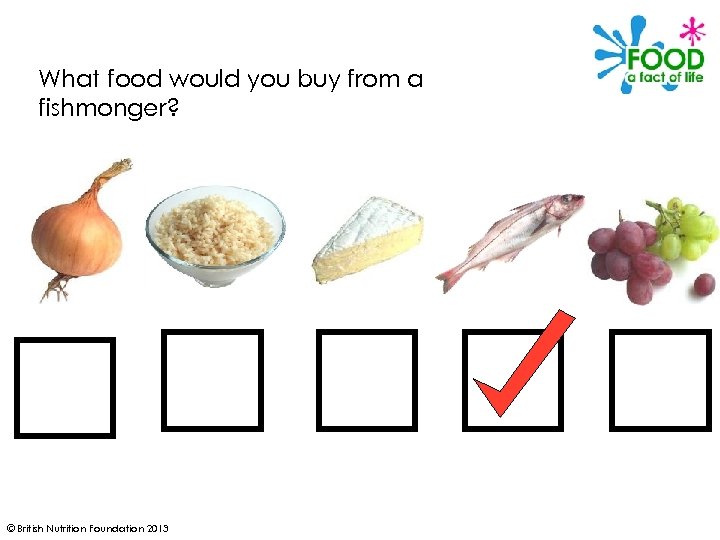 What food would you buy from a fishmonger? © British Nutrition Foundation 2013 