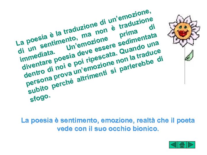 , zione ’emo ione di un raduz di zione n è t adu a