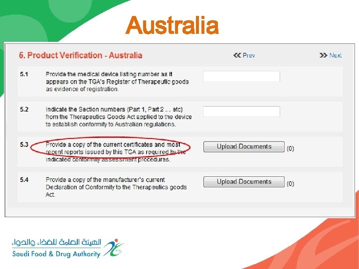 Australia The Required Approvals/ Certificates from Each Jurisdiction: 