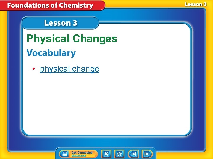 Physical Changes • physical change 