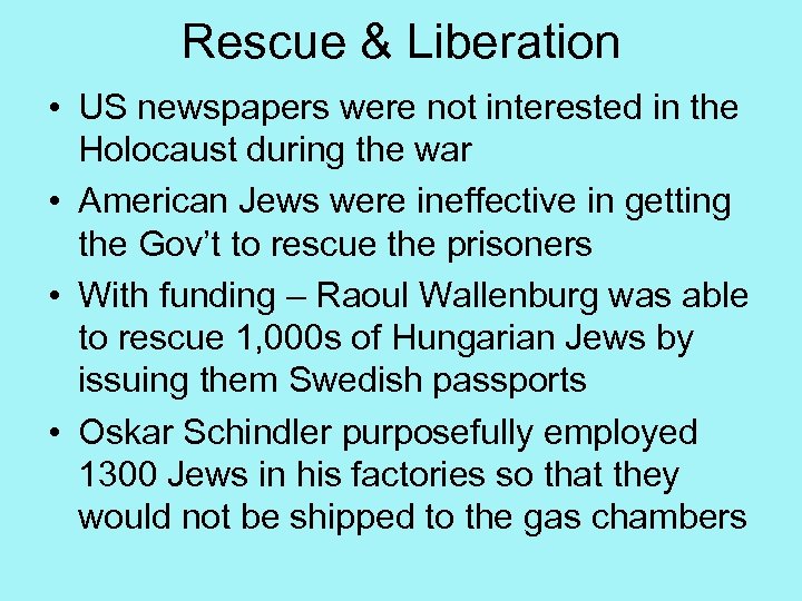 Rescue & Liberation • US newspapers were not interested in the Holocaust during the