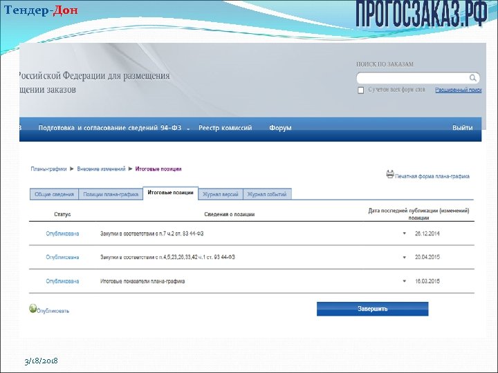 Тендер-Дон 3/18/2018 