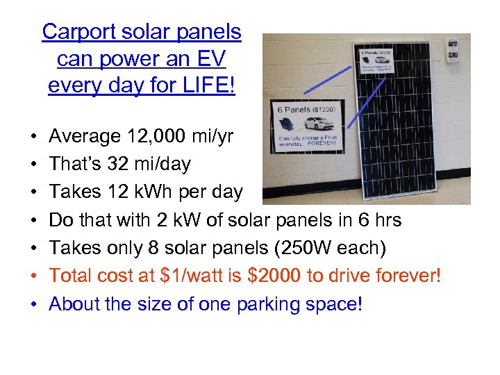 Carport solar panels can power an EV every day for LIFE! • • Average