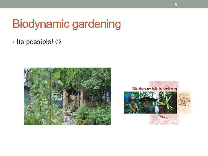 9 Biodynamic gardening • Its possible! 