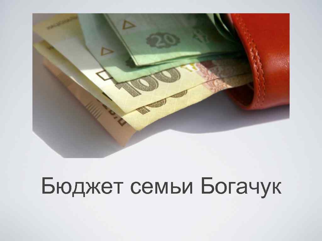 Бюджет семьи Богачук 