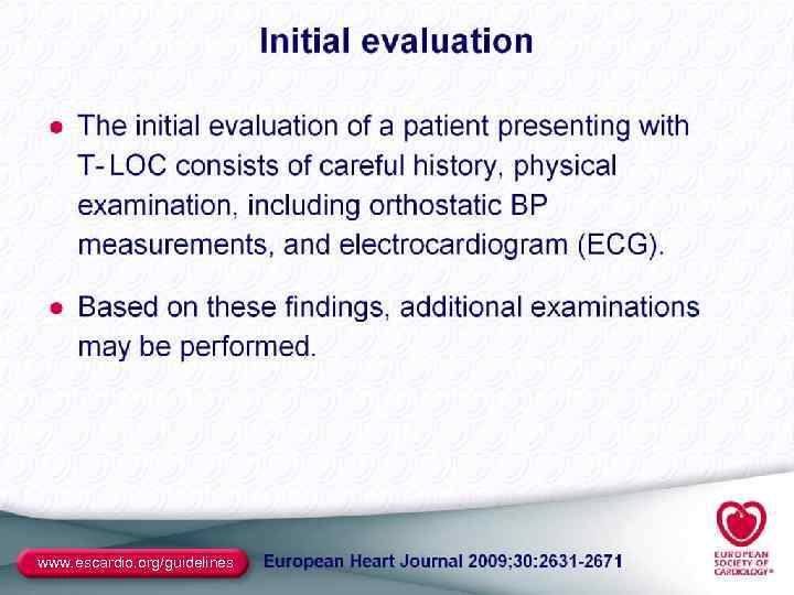 www. escardio. org/guidelines 