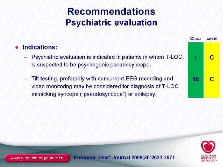 www. escardio. org/guidelines 