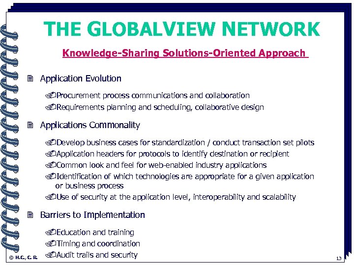 THE GLOBALVIEW NETWORK Knowledge-Sharing Solutions-Oriented Approach. 2 Application Evolution. Procurement process communications and collaboration.