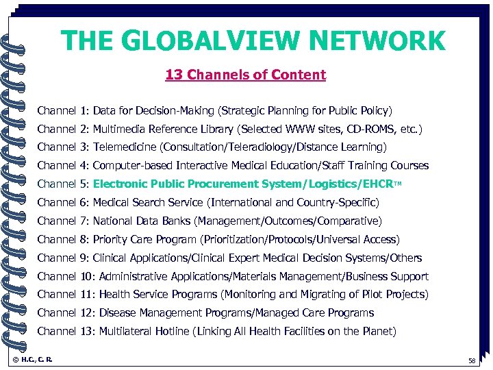 THE GLOBALVIEW NETWORK 13 Channels. of Content Channel 1: Data for Decision-Making (Strategic Planning