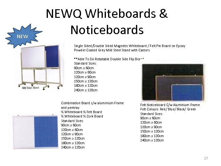 NEW NEWQ Whiteboards & Noticeboards Single Sided/Double Sided Magnetic Whiteboard / Felt Pin Board