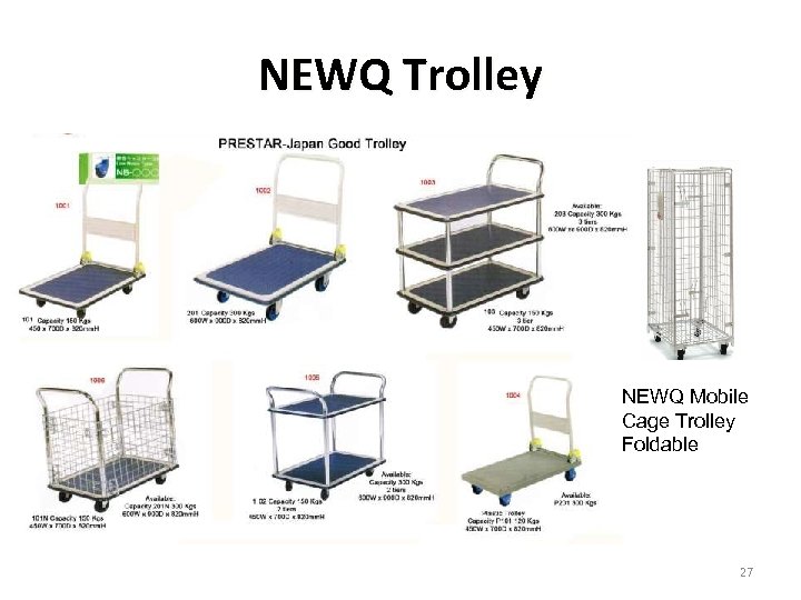 NEWQ Trolley NEWQ Mobile Cage Trolley Foldable 27 