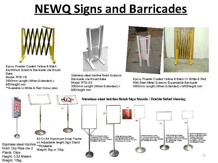 NEWQ Signs and Barricades Epoxy Powder Coated Yellow & Black Aluminium Scissors Barricade c/w
