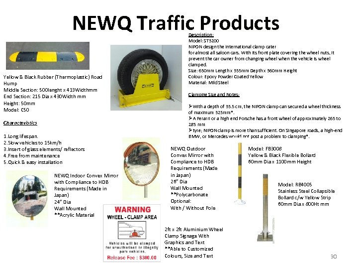 NEWQ Traffic Products Yellow & Black Rubber (Thermoplastic) Road Hump Middle Section: 500 lenght