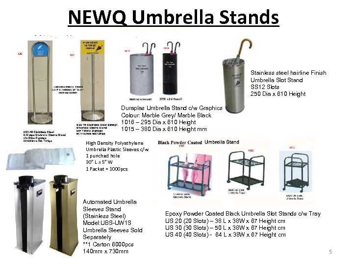 NEWQ Umbrella Stands Stainless steel hairline Finish Umbrella Slot Stand SS 12 Slots 250