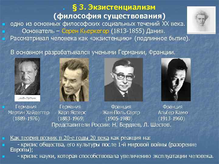 Авторы философов. Основные направления философии 20 века экзистенциализм. Экзистенциализм представители 20 века. Философы экзистенциализма 20 века. Экзистенциализм 20 век предсьавители.