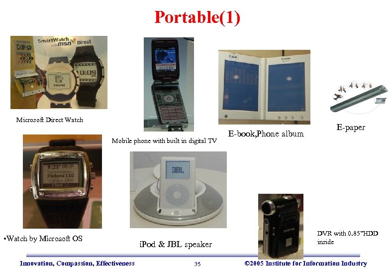 Portable(1) Microsoft Direct Watch Mobile phone with built in digital TV • Watch by