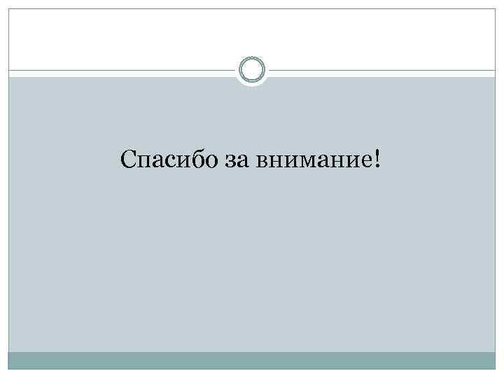 Спасибо за внимание! 