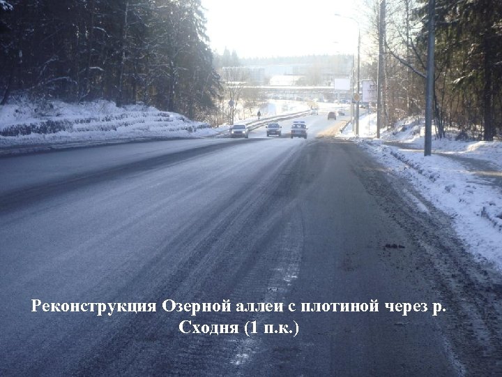Реконструкция Озерной аллеи с плотиной через р. Сходня (1 п. к. ) 