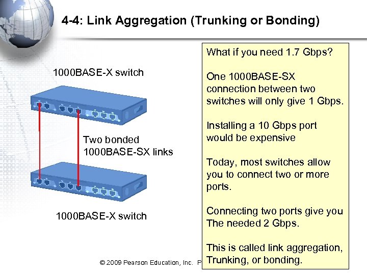 4 -4: Link Aggregation (Trunking or Bonding) What if you need 1. 7 Gbps?