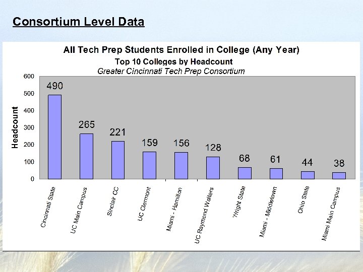 Consortium Level Data 
