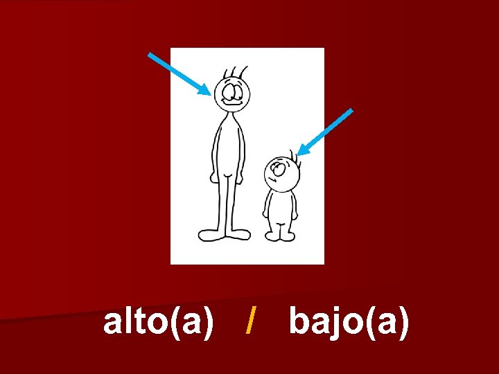 alto(a) / bajo(a) 