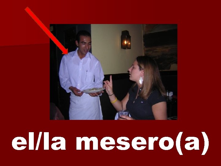 el/la mesero(a) 