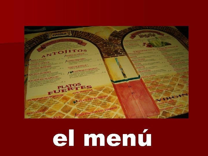 el menú 