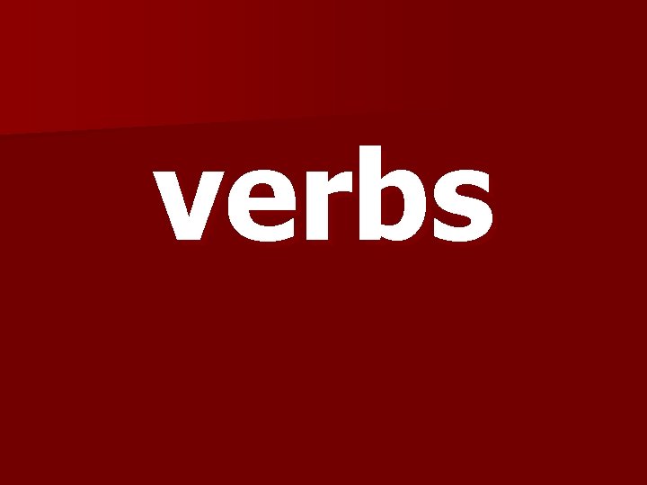 verbs 