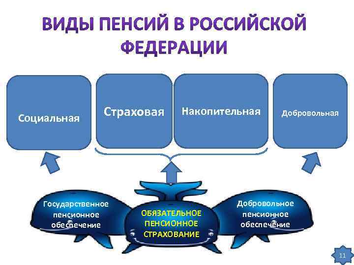 Какие категории относятся к социальной пенсии. Виды пенсий в РФ схема. Основные виды пенсионного обеспечения. Понятие пенсионного обеспечения в РФ.