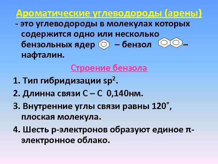 Тест по природным углеводородам. Тип гибридизации ароматических углеводородов. Ароматические углеводороды презентация 10 класс. Вид связи ароматических углеводородов. Арены углеводороды.