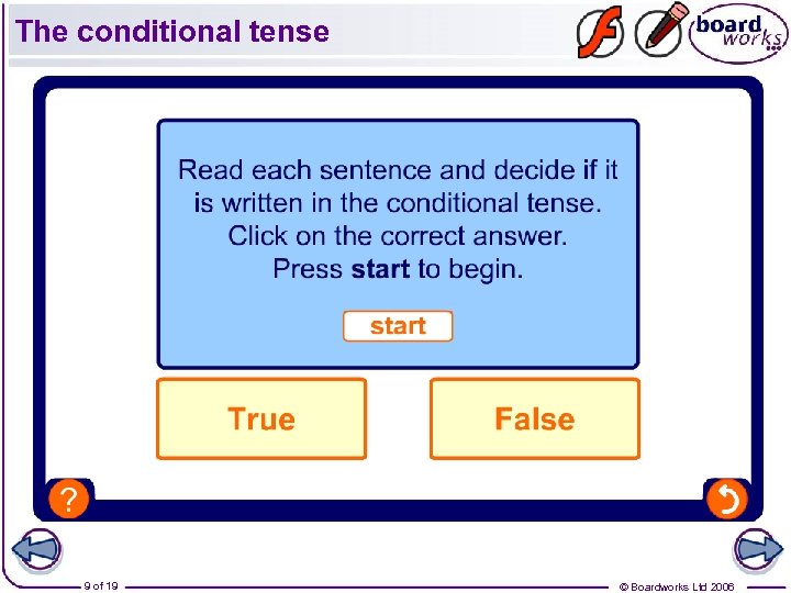 The conditional tense 9 of 19 © Boardworks Ltd 2006 
